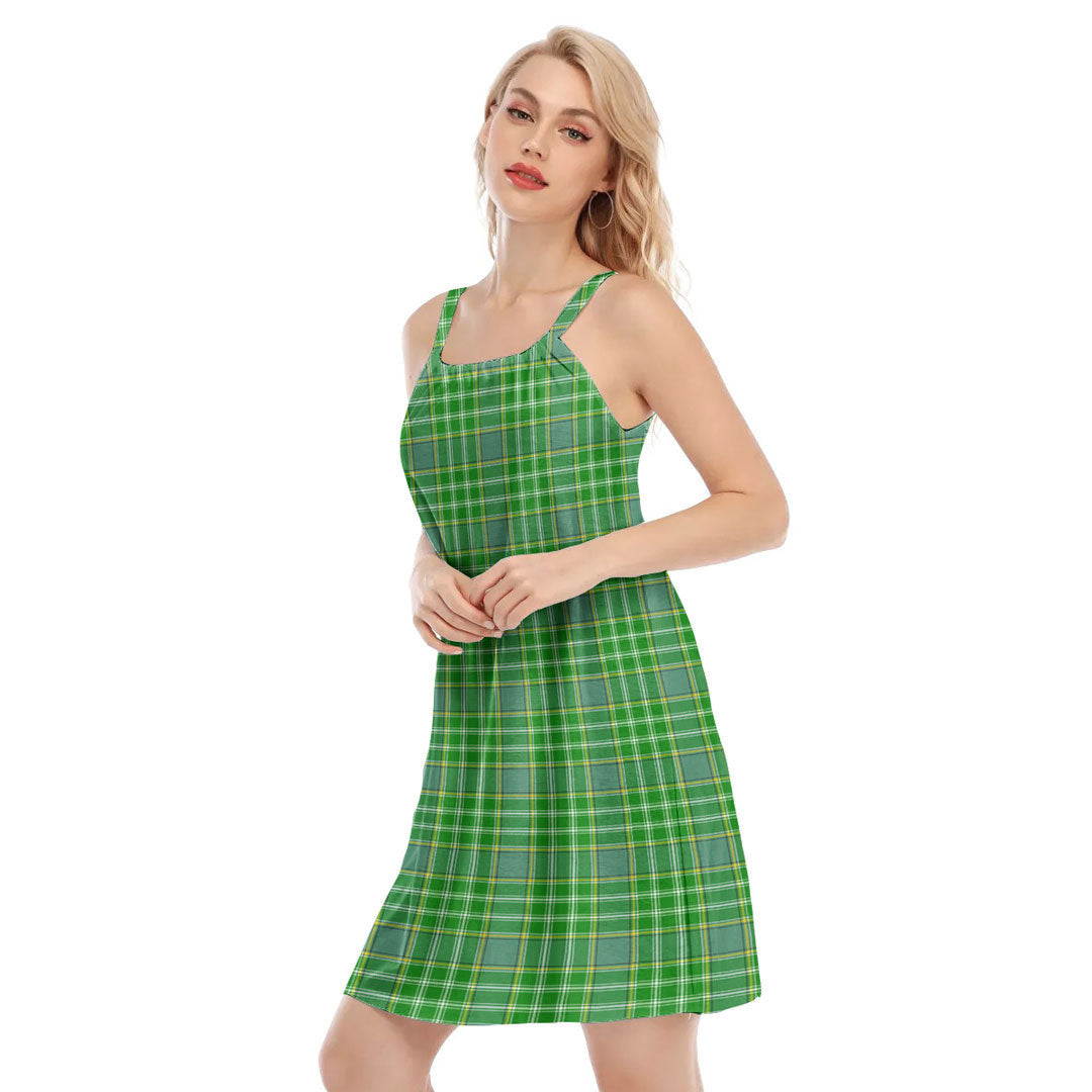 Currie Tartan Plaid O-neck Cami Dress