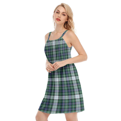 MacKenzie Dress Ancient Tartan Plaid O-neck Cami Dress