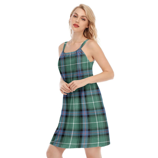 MacDonald of the Isles Hunting Ancient Tartan Plaid O-neck Cami Dress