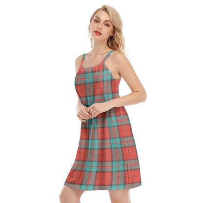 Dunbar Ancient Tartan Plaid O-neck Cami Dress