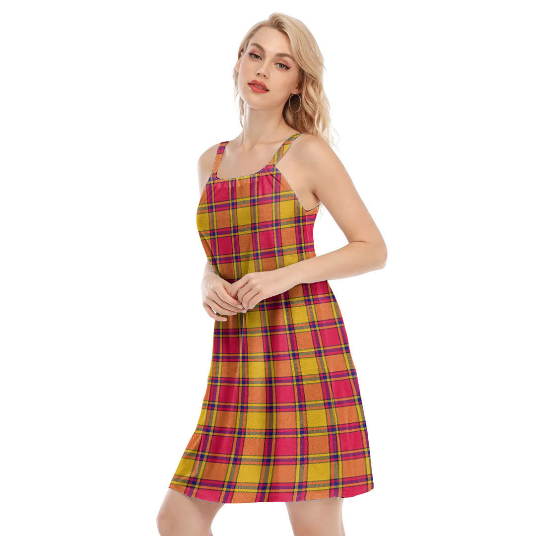 Scrymgeour Tartan Plaid O-neck Cami Dress