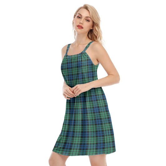 MacCallum Ancient Tartan Plaid O-neck Cami Dress