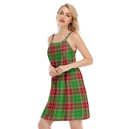 Baxter Modern Tartan Plaid O-neck Cami Dress