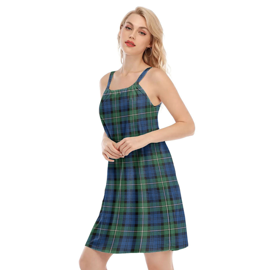 Forbes Ancient Tartan Plaid O-neck Cami Dress