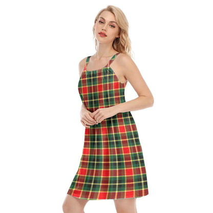 MacLachlan Hunting Modern Tartan Plaid O-neck Cami Dress