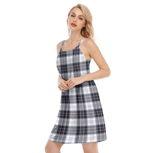 MacRae Dress Modern Tartan Plaid O-neck Cami Dress