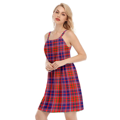 Cameron of Lochiel Modern Tartan Plaid O-neck Cami Dress