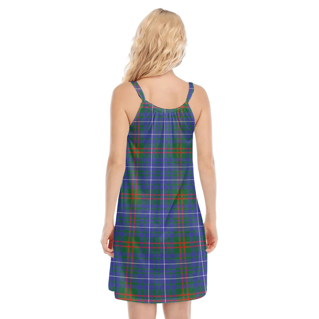 Edmonstone Tartan Plaid O-neck Cami Dress