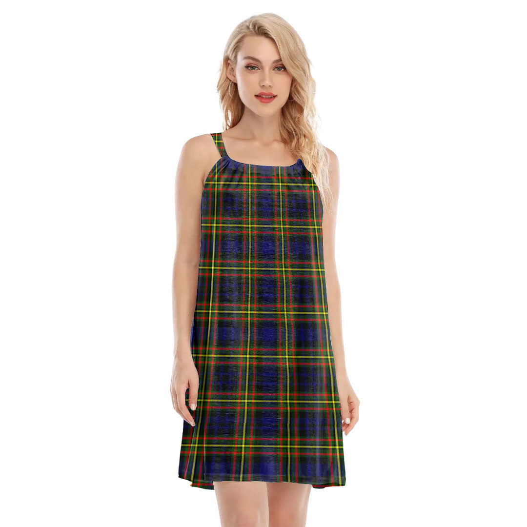 MacLellan Modern Tartan Plaid O-neck Cami Dress