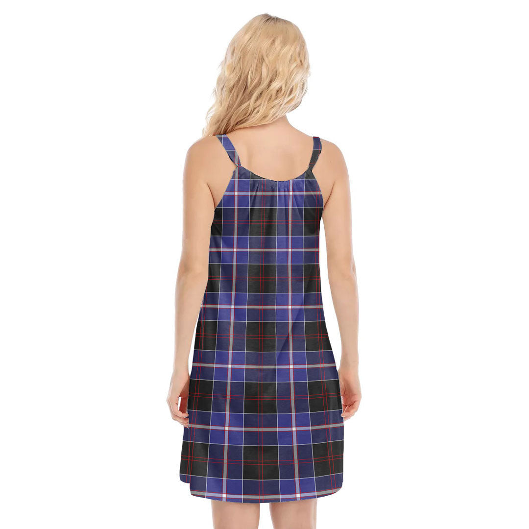 Dunlop Modern Tartan Plaid O-neck Cami Dress