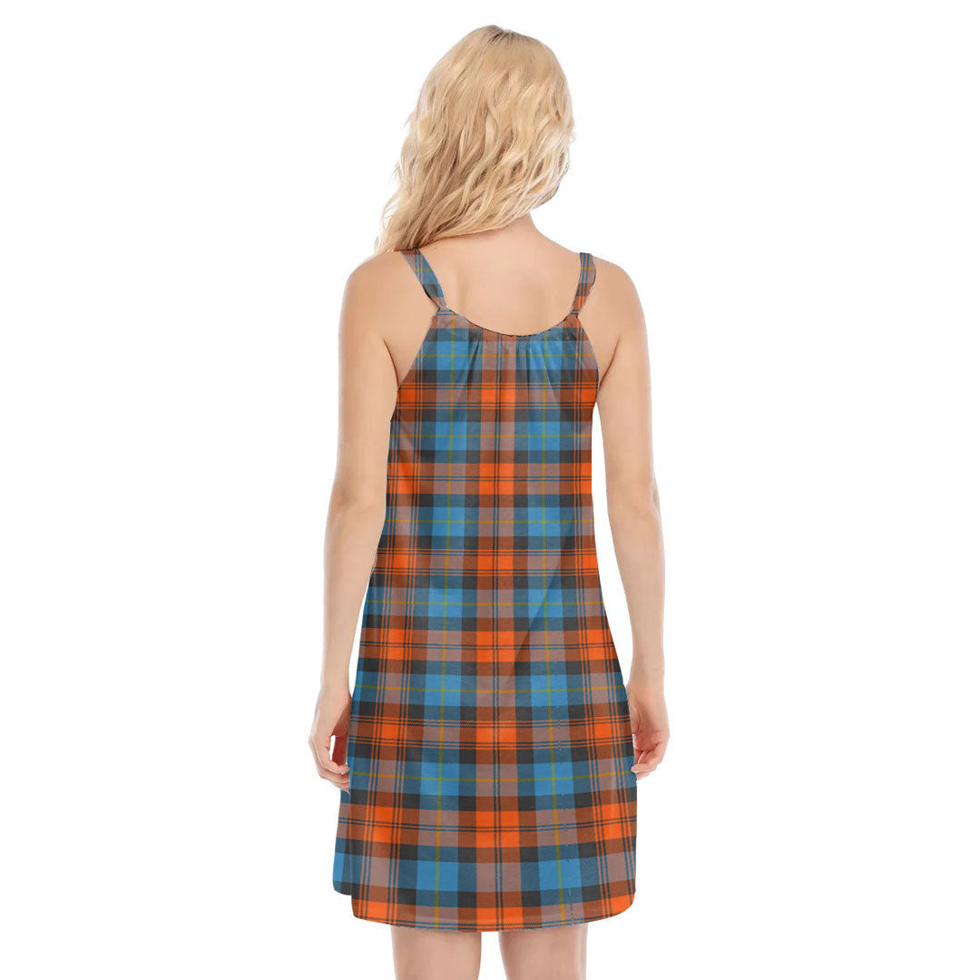 MacLachlan Ancient Tartan Plaid O-neck Cami Dress