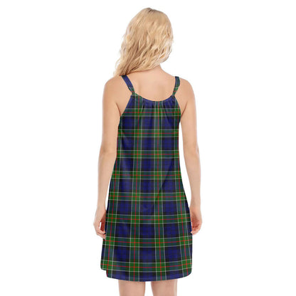 Colquhoun Modern Tartan Plaid O-neck Cami Dress