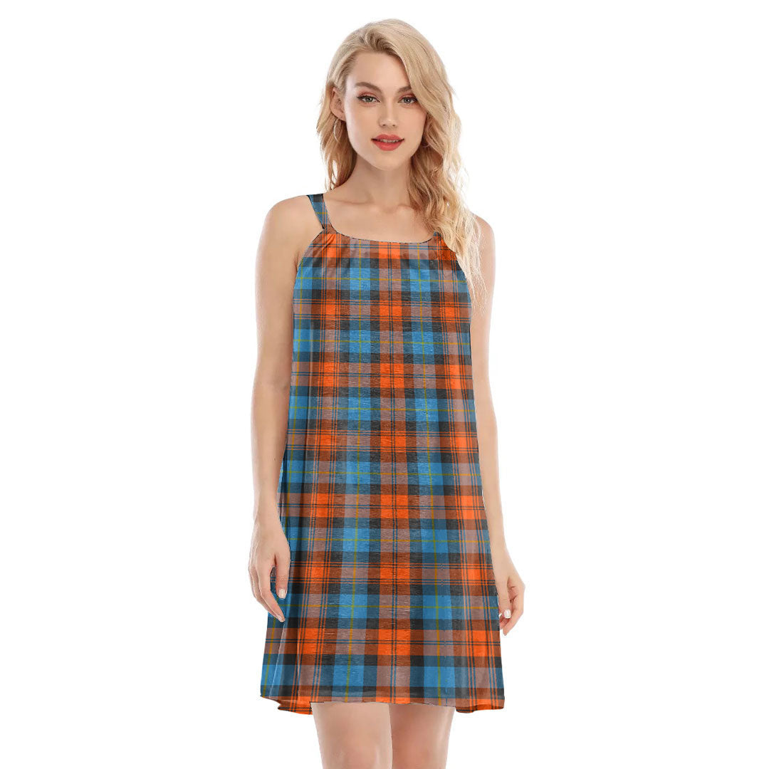 MacLachlan Ancient Tartan Plaid O-neck Cami Dress