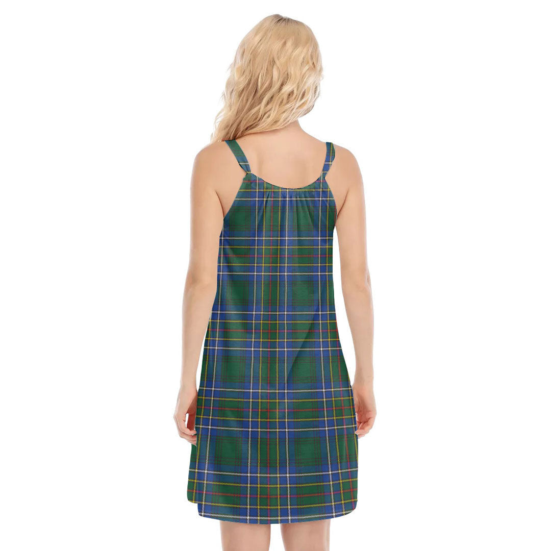 Cockburn Ancient Tartan Plaid O-neck Cami Dress