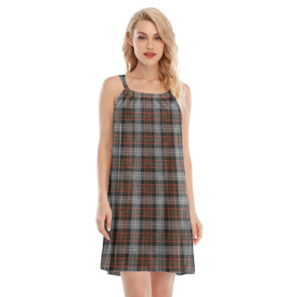 MacRae Hunting Weathered Tartan Plaid O-neck Cami Dress