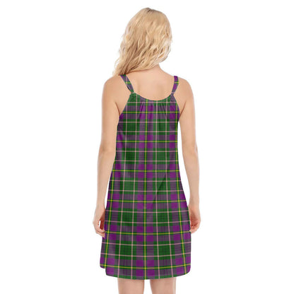 Taylor Tartan Plaid O-neck Cami Dress