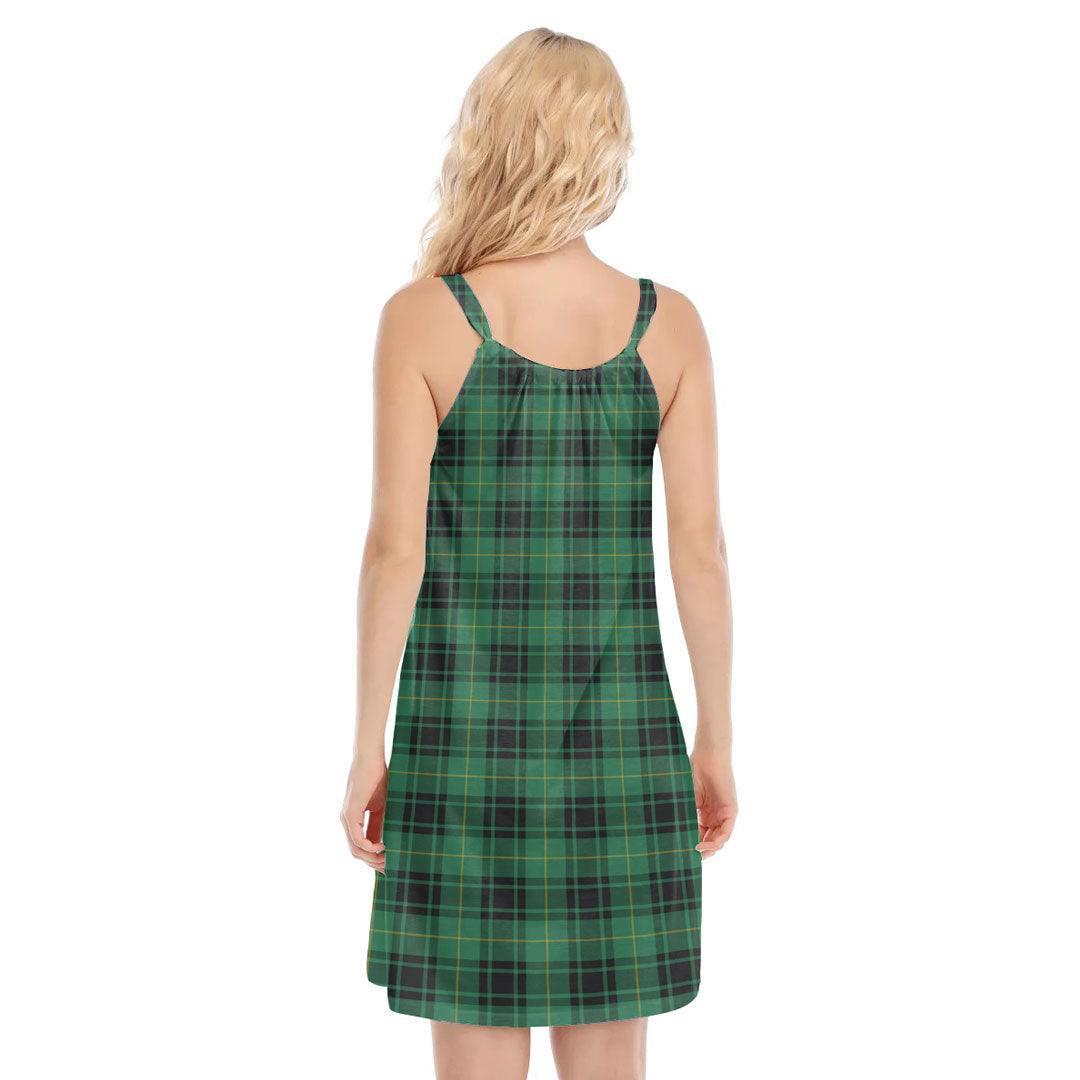 MacArthur Ancient Tartan Plaid O-neck Cami Dress