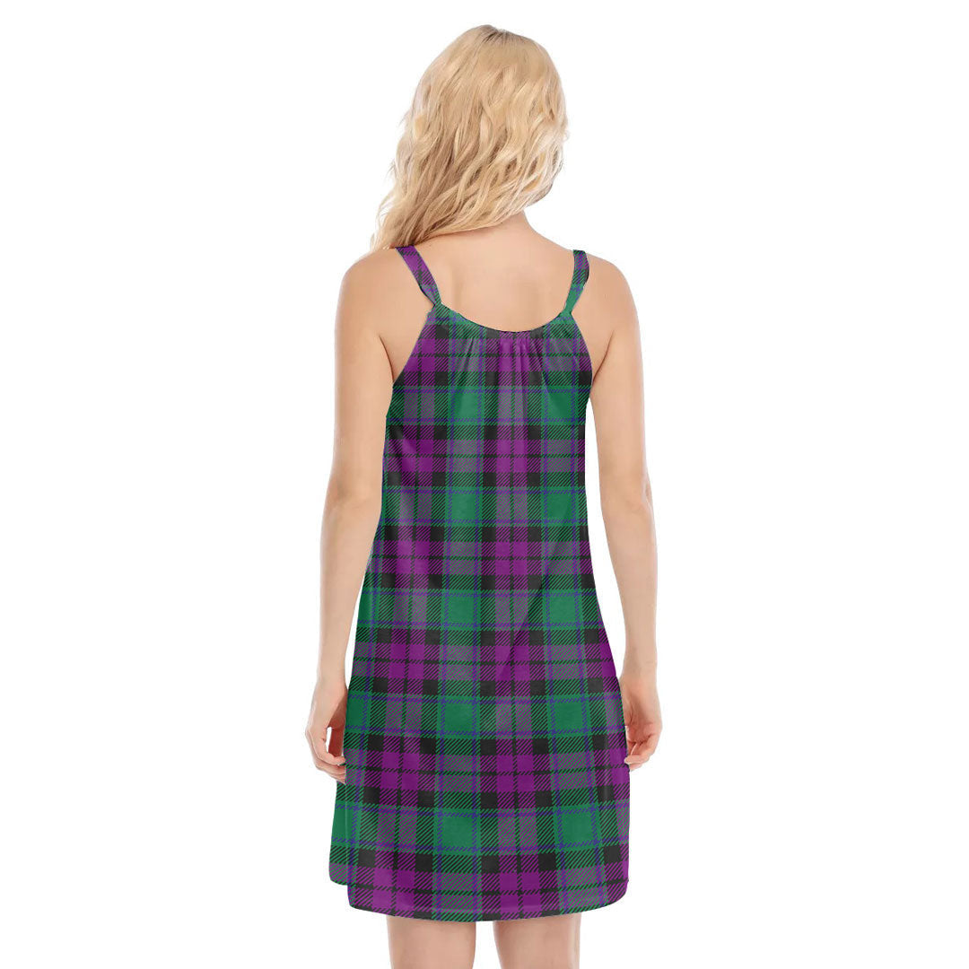 MacArthur Milton Tartan Plaid O-neck Cami Dress