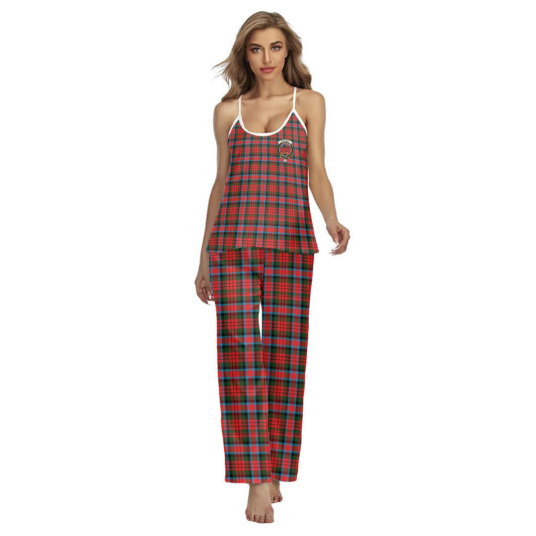 MacDuff Modern Tartan Crest Cami Pajamas Sets