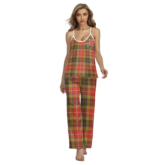 Buchanan Old Set Weathered Tartan Crest Cami Pajamas Sets