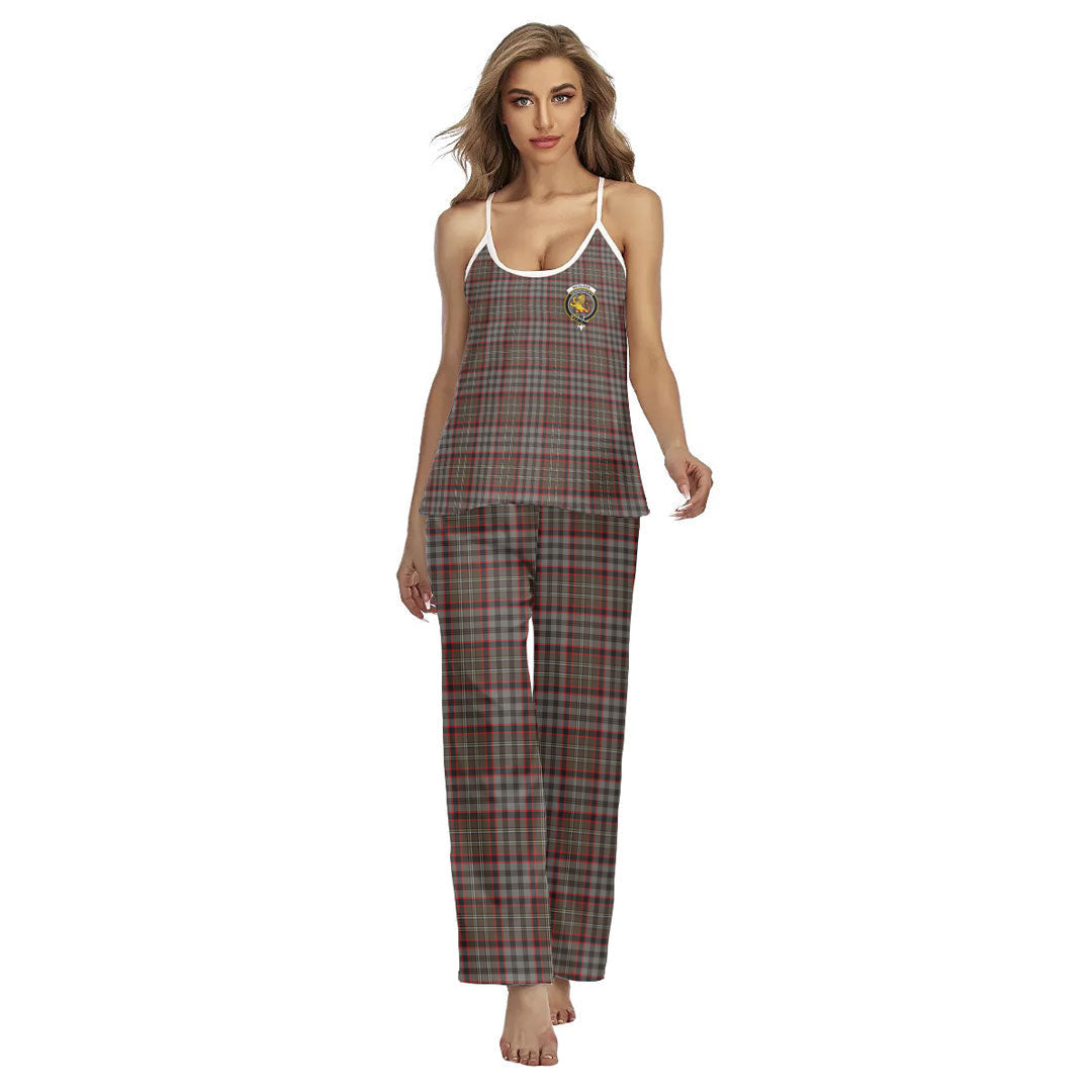 Nicolson Hunting Weathered Tartan Crest Cami Pajamas Sets