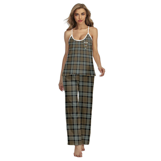 Graham of Menteith Weathered Tartan Crest Cami Pajamas Sets