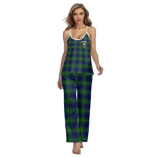 Oliphant Modern Tartan Crest Cami Pajamas Sets