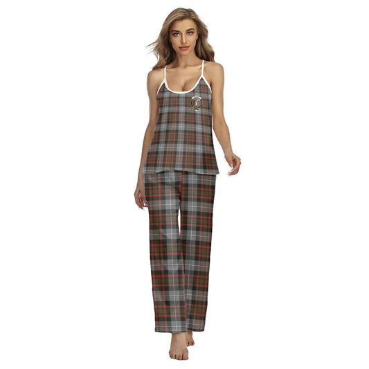 MacRae Hunting Weathered Tartan Crest Cami Pajamas Sets