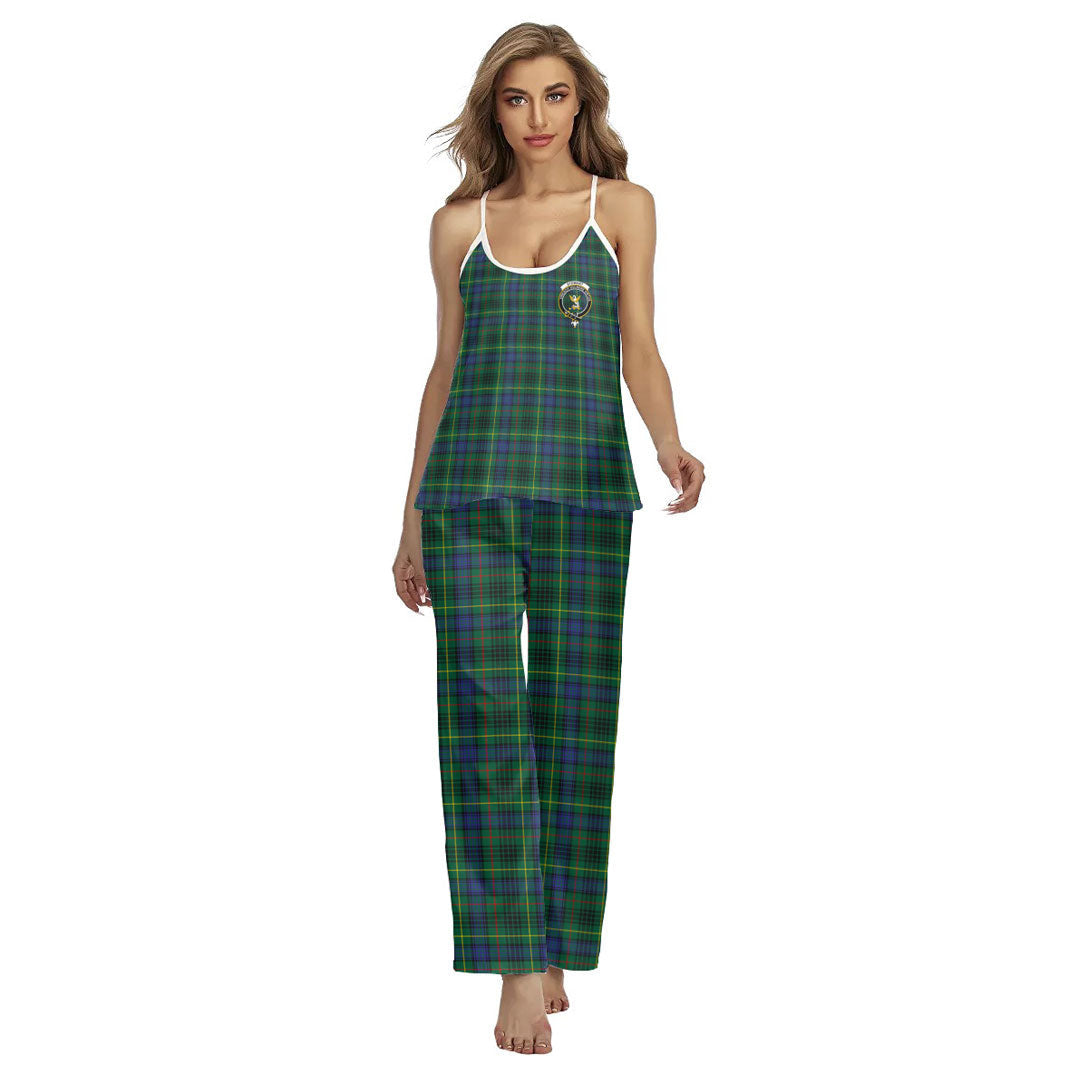 Stewart Hunting Modern Tartan Crest Cami Pajamas Sets