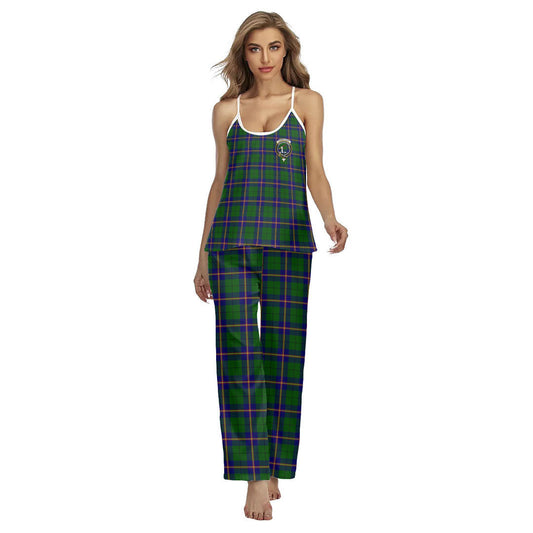 Carmichael Modern Tartan Crest Cami Pajamas Sets