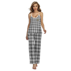 Douglas Grey Modern Tartan Crest Cami Pajamas Sets