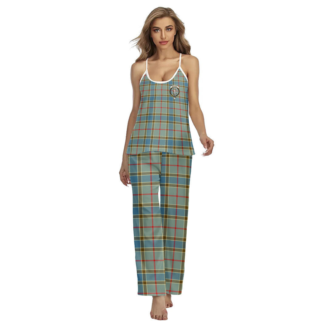 Balfour Blue Tartan Crest Cami Pajamas Sets