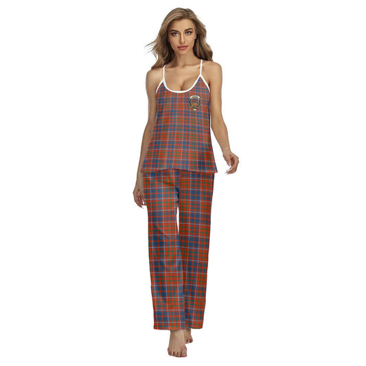 Cameron of Lochiel Ancient Tartan Crest Cami Pajamas Sets