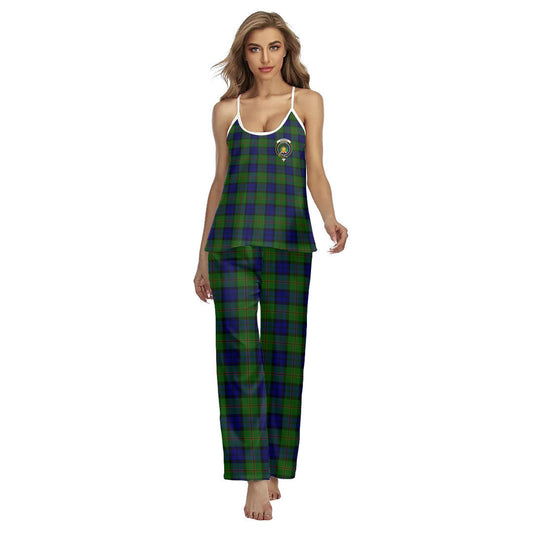 Dundas Modern Tartan Crest Cami Pajamas Sets