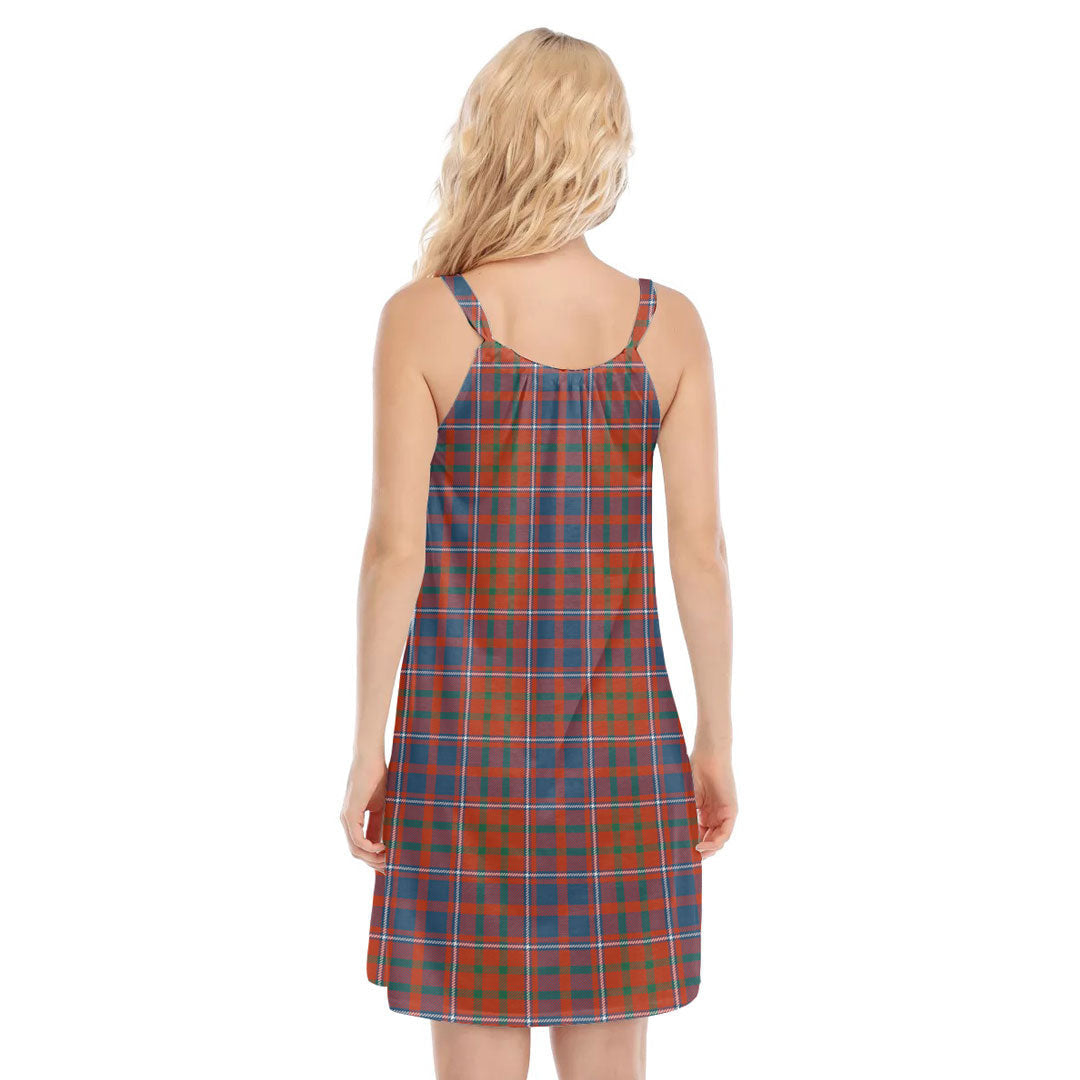 Cameron of Lochiel Ancient Tartan Plaid O-neck Cami Dress