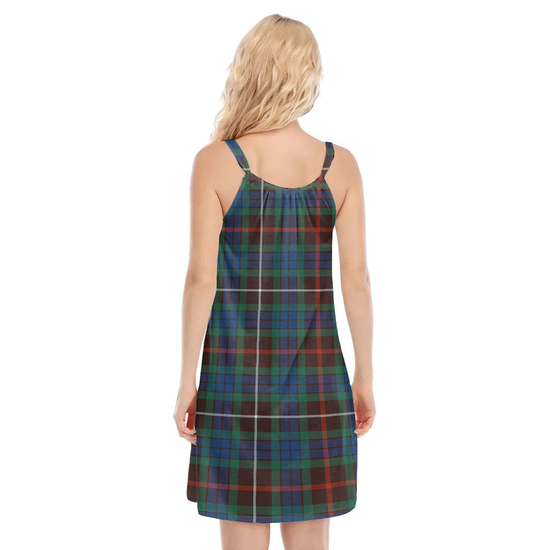 Fraser Hunting Ancient Tartan Plaid O-neck Cami Dress