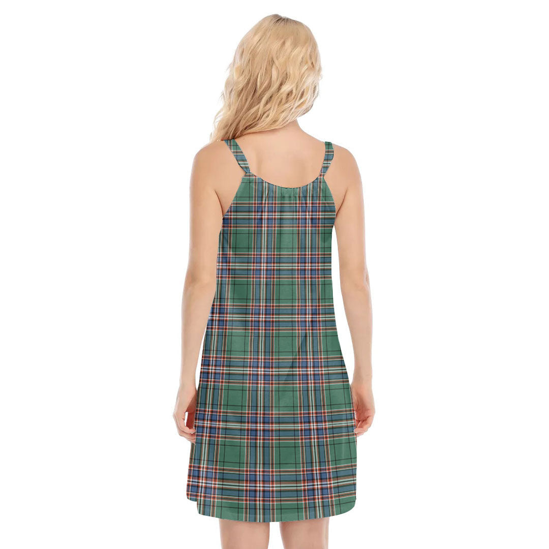 MacFarlane Hunting Ancient Tartan Plaid O-neck Cami Dress