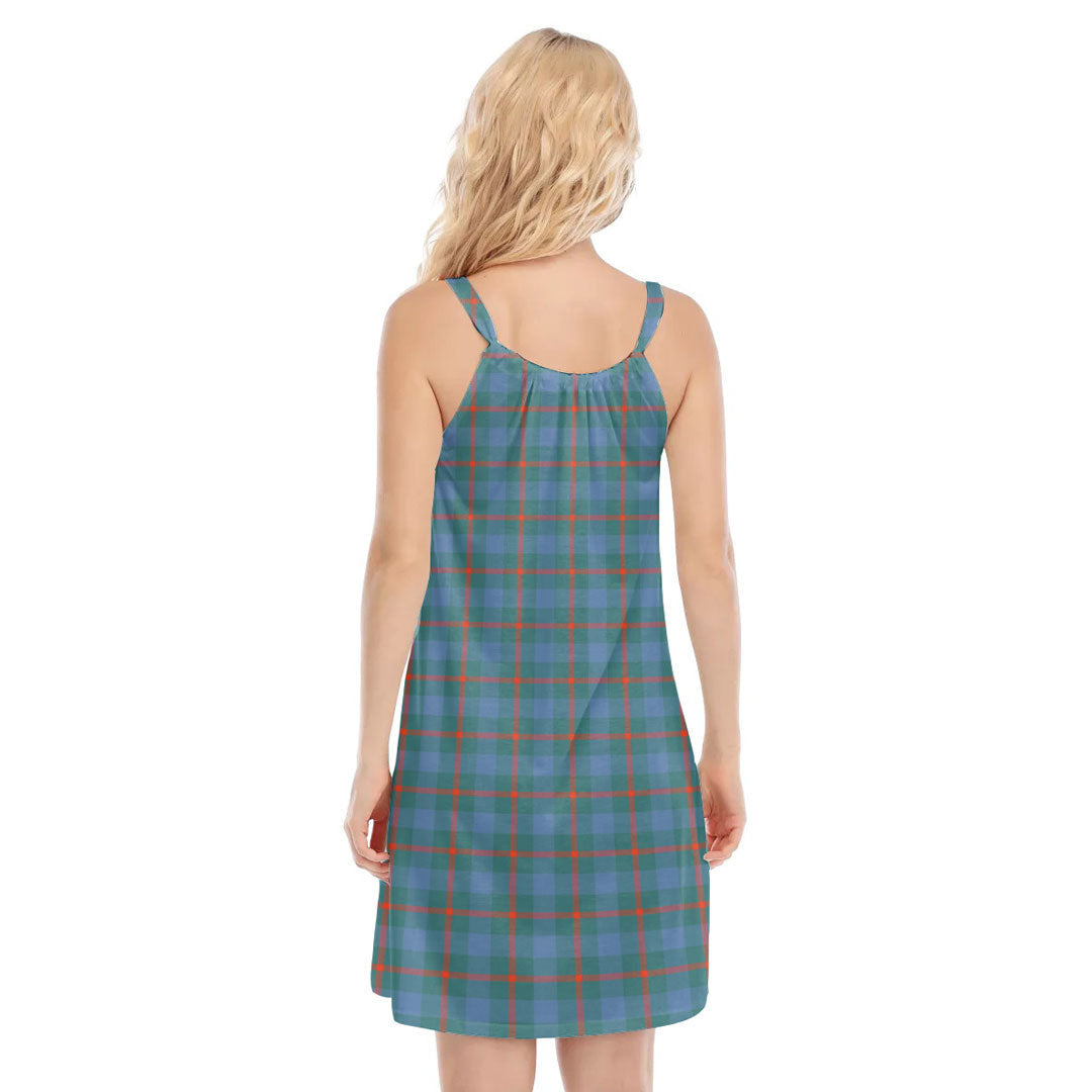 Agnew Ancient Tartan Plaid O-neck Cami Dress