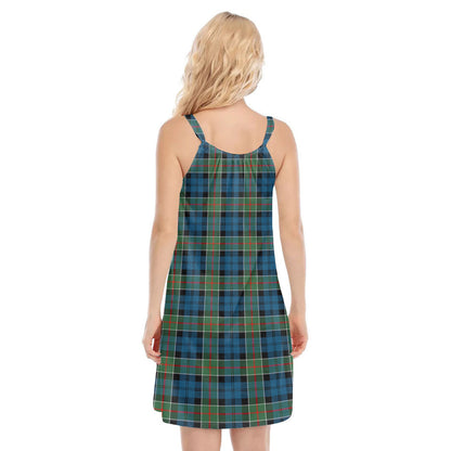 Colquhoun Ancient Tartan Plaid O-neck Cami Dress