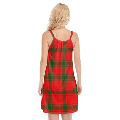 MacDonald of Sleat Tartan Plaid O-neck Cami Dress