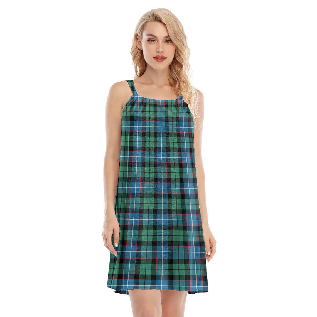 Galbraith Ancient Tartan Plaid O-neck Cami Dress