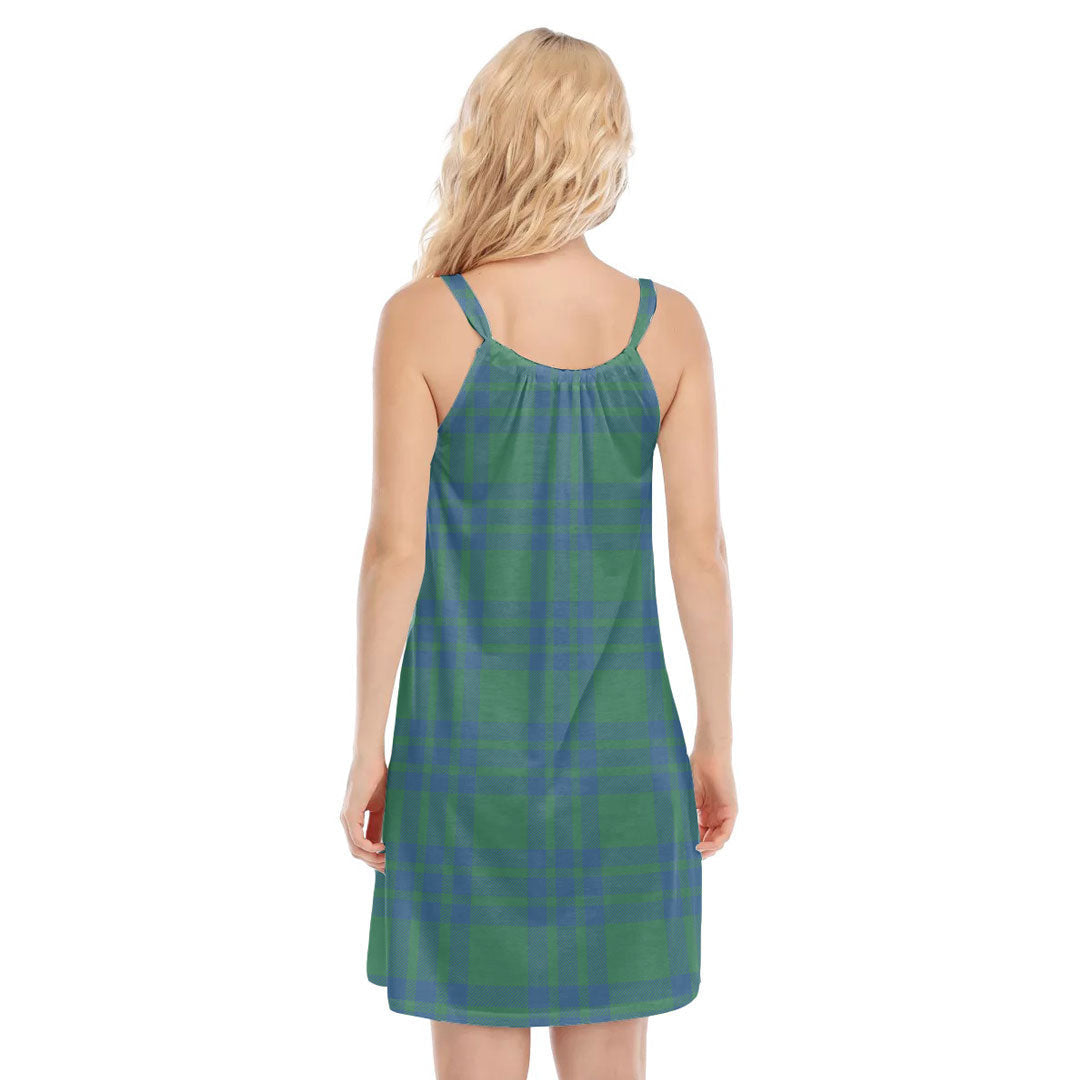 Montgomery Ancient Tartan Plaid O-neck Cami Dress