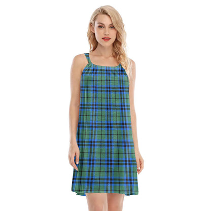 Falconer Tartan Plaid O-neck Cami Dress