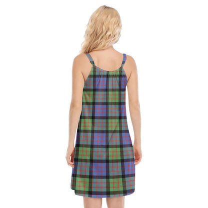 MacDonald Ancient Tartan Plaid O-neck Cami Dress