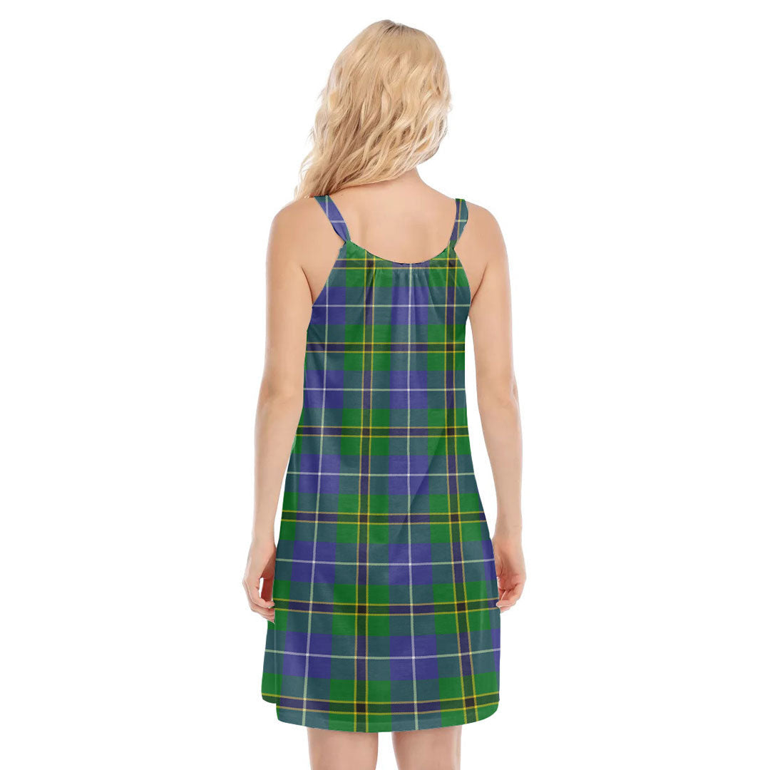 Turnbull Hunting Tartan Plaid O-neck Cami Dress