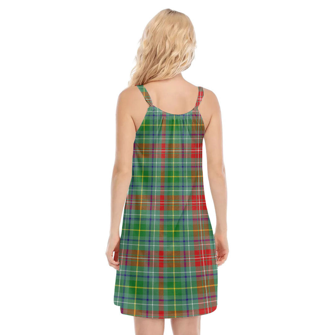 Muirhead Tartan Plaid O-neck Cami Dress