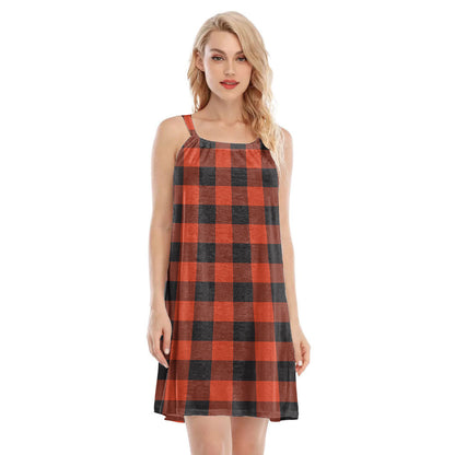 Rob Roy MacGregor Ancient Tartan Plaid O-neck Cami Dress