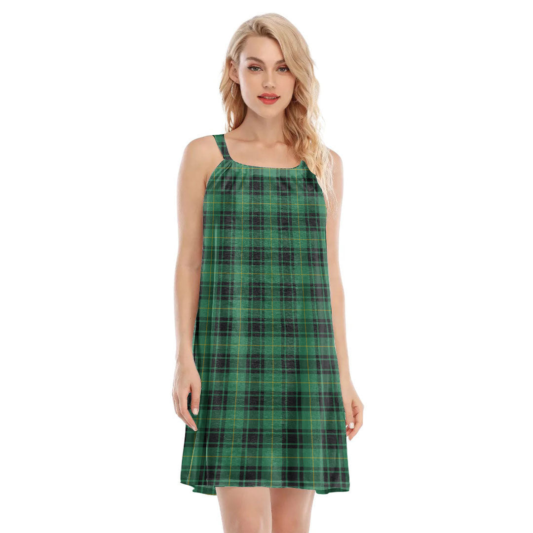 MacArthur Ancient Tartan Plaid O-neck Cami Dress