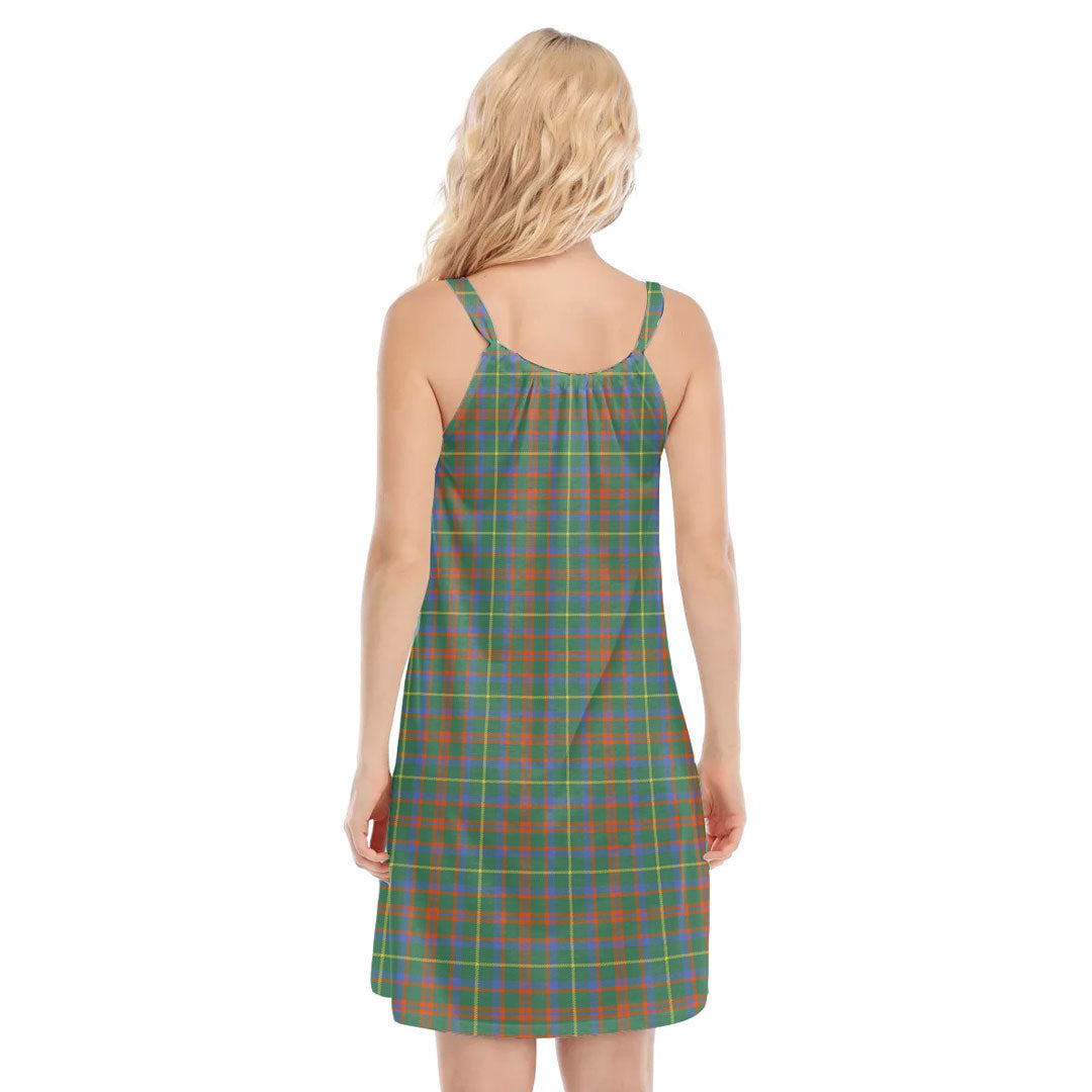 MacKintosh Hunting Ancient Tartan Plaid O-neck Cami Dress