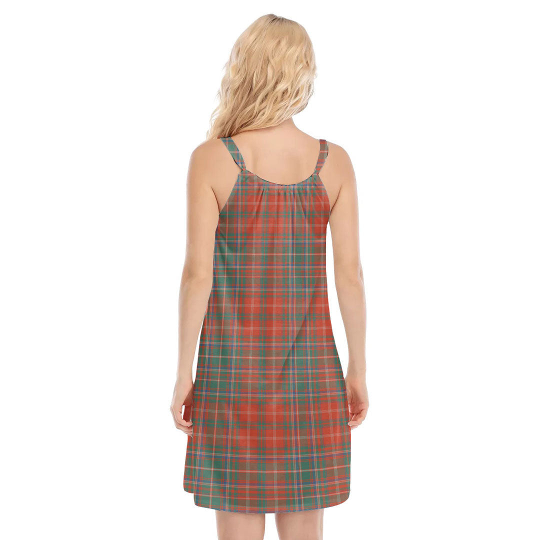 MacDougall Ancient Tartan Plaid O-neck Cami Dress